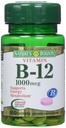 B12-vitamiinia luonto, vitamiini täydentää, tukee energian aineenvaihduntaa ja hermoston terveyttä, 1000 mcg, 100 tablettia