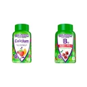 Vitafuusio Pureskeltava kalsium gummy vitamiinit luun ja hampaiden tuki & Extra Strength B12-vitamiinia energian aineenvaihdunta tukea ja hermoston terveystuki