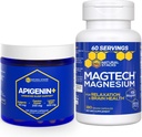 NATURAL STACKS Apigenin for sleep + Magtech Magnesium täydentää Bundle - Tukee Sleep & Brain Health * - 300 Kapselit yhteensä