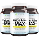 Global Health Labs Vision Alive Max kanssa 8 Natural Ingredients Lutemax® 2020, mustikat, mustikat, c3g mustaherukka, Maqui Berry, sahrami, ja Astaksantiini (30 laatikko 3)
