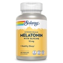 SOLARAY Melatoniini 10mg Glysiini - Laajennettu julkaisu, terve uniapu ja rauhoittava rauhoittava tuki - Lab todennettu, vegaaninen, Gluteeniton, 60 päivän takuu - 100 tarjoilua, 100 VegCaps