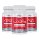 Omax3 HydroCurc Turmeric Curcumin Softgels, Erittäin biologisesti hyödynnettävissä MCT Oil Nanoparticle for Potency & Absorption, Joint Health, 180 Softgels (3 pakkaus)