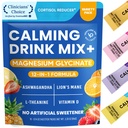 Venture Pal Calming Powdered Drink Mix, Magnesium Glycinate, Ashwagandha, L-Theanine, Vitamin D, Lions Mane, Sokeriton Magnesium Supplement Blend for Relax & Focus, Non GMO, Vegan, On The Go