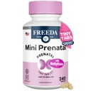 FREEDA Mini prenataalinen vitamiini - Kosher prenataalit - Helppo niellä tabletti - Prenataali vitamiinit rautaa, prenataali foolihappoa / Folaatti, D-vitamiini - Prenataali monivitamiini raskaana oleville naisille (240)