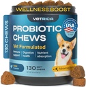 Probiootit koirille - Dog Probiootti Chews Ruoansulatus-ja Gut Health, hammashoito, Immunomy System Support - Pureskeltava Prebiootti pehmeät hoidot - Wild Jam, Hiivajauhe - ripuli ja Bowel Support Supplement