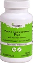 Vitacost Trans-Resveratrol Plus -- 60 kasvissyöjäkapselia
