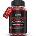 ORPHIC NUTRITION Apple Siideri Viinietikka Gummies - 1000 mg - ACV Painonmenetys Gummies - Tukee Digestion, Detox & Cleansing - VIT B12, Beetroot - Gomitas de Vinagre de Manzana (120 kpl)