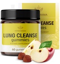 HERBAMAMA Lung Detox Gummies - Herbal Complex Mushroom Blend for Lung Cleanse - Vegan, ei-GMO hengitysteiden tuki täydentää - 60 Pektiini-pohjainen Apple-Flavored Chews