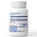 Puregen Labs Triple Magnesium Complex 300 mg magnesium Glycinate, malaatti, & Sitraatti [High Absorptio] 120 Veg kapselit ... Ei haitallisia lisäaineita...