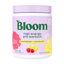 Bloom Nutrition High Energy Pre workout Beta Alanine, Ginseng ja L Tyrosine for Amino Energy, Natural Cofeine Powder from Green Tea Extract, Keto, Sokeriton Drink Mix, Vadelma sitruunamehu