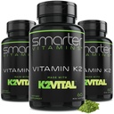 (3 pakkaus) Älykäs K2-vitamiini MK7 100mcg, valmistettu K2VITAL- ja Kale-valmisteella, 180 nestemäistä Softgelia