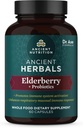 Antiikin ravitsemus Elderberry ja Probiootit Supplement, Muinaisten kasviperäisiä Musta Elderberry Kapselit, Immuno System Support, Koko ravintolisä, Gluteeniton, Paleo ja Keto Friendly, 60 kapselia