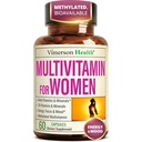 Monivitamiini naisille, joilla on methylated vitamiineja ja kelated Minerals for Energy, Focus ja Immuno Health Premium Daily Women Multivitamiinit & Multiminerals 60 kapselia