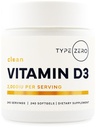 Tyyppi Zero D3-vitamiini 2000 iu, 240 Softgels - Ei-GMO & Gluteenittomat