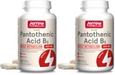 Jaarrow Formula Pantotenic Acid B5 500 mg - 100 Kasvis Caps - Essential B-vitamiini - energian tuotanto & aineenvaihdunta tuki - 100 tarjoilua (paketti 2)