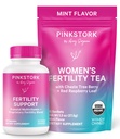 Pink Stork Hedelmällisyys Bundle naisille Conception Tea + Prenatal vitamiineja tukea inositoli, Vitex, Folate & Ashwagandha ... Tuet Hormonitasapaino, syklin terveys & Preception Wellness