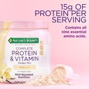 Nature's Bounty Complete Protein & Vitamiini Shake Mix Collagen & Fiber, sisältää C-vitamiinia immuuniterveyteen, Vanilla Flavored,1 punta (Pack of 2)