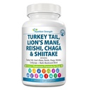 15-in-1 Sienet koirille Turkey Tail 600mg Leijonan mane 600mg Reishi 600mg Shiitake 500mg Cordyceps 300mg Chaga 300mg Maitake 200mg Meshima Blazei Poria Enoki Portobello 90 tablettia