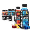 Protein2o 15g Whey Protein Isolate Hydration Drink Plus Energy & Focus, 350 mg electrolyyttejä, B5- ja B6-vitamiinia, sokeriton, energialajikepakkaus, 16,9 oz pullo (pakkaus 12)