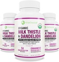 Max Imeytyminen USDA Organic Milk Thistle Potent 5:1 Voiöljyuute (2000 mg vahvuus) & Luomu Voikukan juuri ... Silymarin Antioksidantti Flavonoid ... Maksan tuki täydentää (60 Count (pakkaus 3)