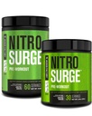 Jacked Factory NITROSURGE Pre harjoitus täydentää - Loputon energia, pikavoimaa voitot, selkeä Focus, Intense Pumput - NO Booster & Powerful Preworkout Energy Powder - 90 tarjoilut, Arctic White
