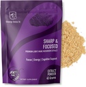 Organic Lions Mane Mushroom Supplement - Lions Mane Extract jauhe mielen kirkkautta, keskittyä ja kognitiivinen toiminto (45g, 30 palvelinta) - Terävä & keskittynyt