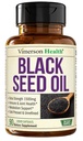 Black Seed Oil - Cold Pressed Black Seed Oil Kapselit - Tarjoaa E-vitamiinia & Omega 3 6 9 - Korkea teho (1500 mg) Immuuni-ja niveltuki, antioksidantit, Digestio, Hiusten ihokynnet - Vegan 90 Caps