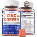 Sinkki Gummies kupari + Probiootit, B6-vitamiini Max Imeytyminen, Sinkki täydentää miehille ja naisille, kaksi Essential Minerals Balance Formula Immuniteetti ja Gut Health, Vegan, ei-GMO, 120 Cts