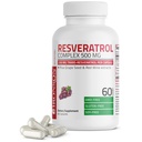 Bronson Resveratrol 500 Complex Standarded Trans-Resveratrol + Rypälesiemen- ja punaviiniuute, 60 kapselia