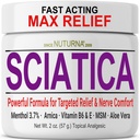 Sciatica Nerve Cream - Maximum Strength Comfort Cream jalka, kädet, jalat, varpaat, takaisin - Natural Ultra Strength Arnica, MSM, Menthol, rauhoittava Comfort, 2 Oz