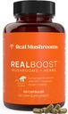 Real Sienet RealBoost kapselit Cordyceps Sienet, Panax Ginseng & Guayusa Extract
