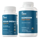 Tobias Vegan Omega 3 Algae Oil ja Magnesium Bisglysinaatti, Essential Wellness Support for Heart, Brain, Muscle, and Bone Health, non-GMO, Vegan