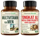 Vimerson Health Monivitamiini miehille & Tongkat Ali miehille kiimainen Goat Weed, Maca Root Powder, Tribulus Terrestris, Saw Palmetto Extract