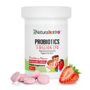 Probiootit lapsille Ruoansulatusterveys, Immunosupport & Kids Gut Health täydentää 5 miljardia PMY lapsille ikä 3 ylös - Mansikka maku 60 pureskeltava Probiootti tabletit