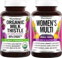 FarmHaven Milk Thistle kapselit ja monivitamiinia naisille 22 Essential Ravinteet, Hedelmät ja kasvikset Naisten Multivitamiini ...