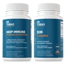 Tobias Deep Immune Probiootit & Prebiootit ja DIM Complex, tukee Ruoansulatus, Gut Immuunitoiminto, Hormonitasapaino naisten ja miesten
