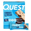 Quest Nutrition Evästeet ja kerma proteiinipatukat, 21g proteiinia, 4g Net Carbs, 1g sokeria, gluteeniton, Keto Friendly, 4 kreivi
