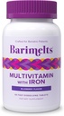 BariMelts Bariatric Multivitamiinia rauta - 1 kuukauden tarjonta (60 nopeasti liukenevat tabletit) - Sokeriton - Post-Op Bariatric Vitamiinit - Luonnollinen mustikka maku