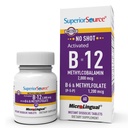 Superior lähde No Shot-vitamiini B-12 Methylcobalamiini 2000 mikrog, B-6, & Methylfolate 1200 mikrog - Tukee energiaa, aivot, ja sydämen terveys - Bariatrinen Friendly - 60 Sublingual Dissoling Tablets