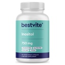 BESTVITE Inositoli 750 mg Myo Inositolina (120 kasviskapselia) - Ei stearaattia - Vegaania - Ei muuntogeenisiä organismeja - Gluteeniton