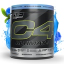 Cellucor C4 Ultimate Pre Treenout Powder - Sokeriton Esitreenaus energia täydentää miehille ja naisille - 300 mg kofeiini + TeaCrine + Dynamine + Creatiini - ICY Blue Razz, 20 tarjoilua