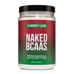 NAKED Cherry Lime BCAAs Aminohapot Powder, 100% Pure 2:1:1:1 Formula, Vegaani haaraketju Aminohapot, Instantoitu Kaikki Natural BCAA Powder Supplement - 501 Grams, 34 Servings