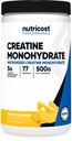 Nutricost Creatine Monohydraatti Powder (Pineapple Mango, 500 Gram) - Mikronoitu Creatine Supplement - Vegan, ei-GMO, Gluteeniton
