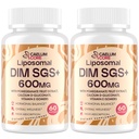 Liposomaalinen DIM SGS täydennysosa - Hormoni täydentää naisten ja miesten, Estrogeeni täydentää sisältää Sulforaphane Glukosinolaatti, E-vitamiini, granaattiomena Hedelmä - Tuki Detox ja antioksidantti (2 pakkaus)