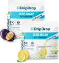 DripDrop Hydration - Elektrolyytti Powder Packets - Sitruunan lime & Passion Fruit Zero Sugar Bundle - 64