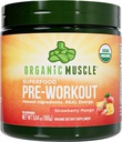 Organic Muscle Organic Pre workout Powder, Mansikka Mango ... USDA Organic Superfood Blend ... Maca, Beet Root, Cordyceps, Rhodiola ... 150mg Natural Cofeine, Vegan, No Jitters, 20 tarjoilua