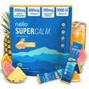 Nello Supercalm Powdered Drink Mix, Trooppinen tangeriini, L Theanine, Ksm-66 Ashwagandha, Magnesium Glycinate, D-vitamiini 3, Lisäravinteet rentoutumista & Focus, Luonnollinen, Ei sokeria, Ei GMO, 20 Srvg