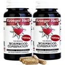 Kroeger Herb Products, Wormwood Herb, Black Walnut, Clove, Quassia, Worm Wood Detox Cleanse - Wormwood Capsules, non-GMO, Gluteeniton, Ei säilöntäaineita tai täyteaineita - 200 kapselia, Valmistettu USA