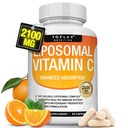 Liposomaalinen C 2100 mg korkea Imeytyminen Rasvaliukoinen VIT C - Immuunituki Kollageeni Booster Immuniteetti Puolustus & Tehokas antioksidantti, MCT öljy & Auringonkukkalesitiini, Aksorbiinihappo, Vegan ei-GMO