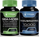 WELLNESS LABSRX Resveratrol-kapselit, joissa on Sea Moss -kapseli